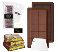 Jurcicat 2 sztuki Formy do Czekolady Silikonowa Forma do Czekolady Bez BPA Silikonowa Forma do Czekolady do Silikonowej Formy do Czekolady DIY Forma do Czekolady Praline Candy (Dubai)