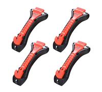 JurciCat 4 Pièces Marteau d'urgence Brise Vitre Voiture Et Brise Vitre Coupe Ceinture Fenêtre Marteau De Sécurité Secours pour Voiture Bus Voiture Camion Simple Et Rapide à Utiliser