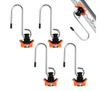 JurciCat 4 pièces Rail Aero Rail Arrimage Rail Airlin Fitting à Suspendre pour camionnettes Camping-Cars Camions