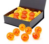 JurciCat 7 Pièces Boule de Dragon Anime Deco 4.3cm Dragon Boules de Cristal avec Boîte-Cadeau pour Les Collectionneurs Cosplay Partie Jour des Enfants Anniversaire Halloween Noël (1 à 7 étoiles)