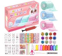JurciCat Nano tape bubbles set Kit Pour Enfants 57Pcs DIY Pour Soulager le Stress et Récupérer squishy set Superelastic nanotape Pour Enfants Garçons Filles