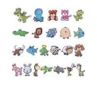 JURENEE 23 Pièces Patch à Coudre, Écusson Tissé pour Adultes et Enfants, Patch Thermocollant Vetement Résistants, avec Leurs Motifs Raffinés et Leur Application Facile, sont Parfaits pour Réparer