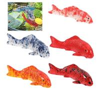 JURENEE 5 Pièces Décorations Artificielles de Poisson Rouge, Matériaux en Résine Poisson, Décorations de Micro Paysages de Paysager Poisson, Convient aux Aquariums de Salon, Décorations D'aquarium