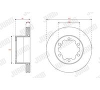 JURID 2X Disques De Frein Arrière Ventilés Enduits Pour VW Crafter Kasten MAN SY