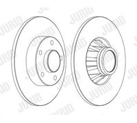 JURID 562211JC-1 Disque de frein pour NISSAN,OPEL,RENAULT,VAUXHALL