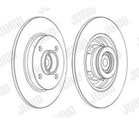JURID 562373J-1 Disque de frein pour CITROËN,PEUGEOT
