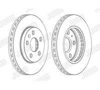 JURID 562460JC-1 Disque de frein pour CHEVROLET,OPEL,SAAB,VAUXHALL