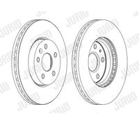JURID 562462JC-1 Disque de frein pour CHEVROLET,OPEL,SAAB,VAUXHALL