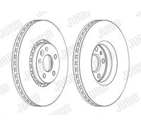 Jurid Disque de frein 562672JC-1 Avant Ø328 mm ventilé revêtu pour Volvo XC60 I