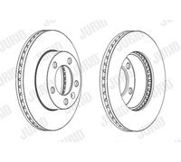 JURID 562713JC-1 Disque de frein pour NISSAN,OPEL,RENAULT,VAUXHALL