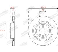 JURID 563250JC-1 Disque de frein pour LAND ROVER