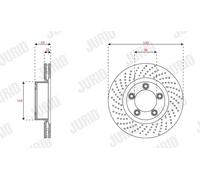 JURID 563535JC-1 Disque de frein pour PORSCHE