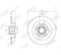 JURID 563557JC-1 Disque de frein pour RENAULT