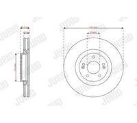 1X Disque de frei FERODO DDF3242C pour SANTA FÉ III (DM, DMA) 2.2 2018-