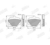 JURID 571803J Kit de plaquettes de frein, frein à disque pour LAND ROVER,MG