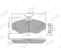 JURID 571937J Kit de plaquettes de frein, frein à disque pour LAND ROVER