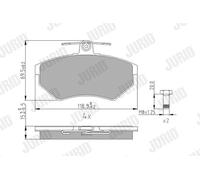 JURID 571969J Kit de plaquettes de frein, frein à disque pour SEAT,VW