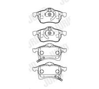 JURID 571975J Kit de plaquettes de frein, frein à disque pour CHEVROLET,OPEL,VAU