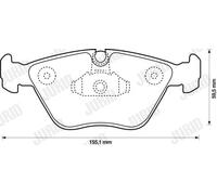 JURID 571994J Kit de plaquettes de frein, frein à disque pour BMW,MG