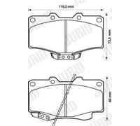 JURID 572140J Kit de plaquettes de frein, frein à disque pour FOTON,GREAT WALL,T