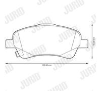 JURID 572485J Kit de plaquettes de frein, frein à disque pour JMC,TOYOTA