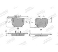 JURID 572507J Kit de plaquettes de frein, frein à disque pour LAND ROVER