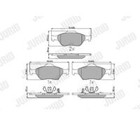 JURID 572576J Kit de plaquettes de frein, frein à disque pour DAIHATSU,FORD,TOYO