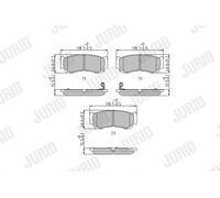 JURID 572608J Kit de plaquettes de frein, frein à disque pour HYUNDAI,LDV
