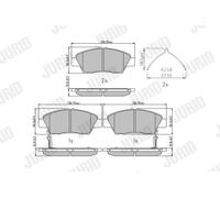 JURID 572637J Kit de plaquettes de frein, frein à disque pour HONDA
