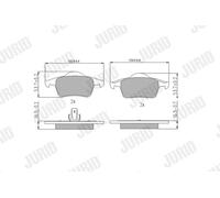 JURID 573021J Kit de plaquettes de frein, frein à disque pour VOLVO