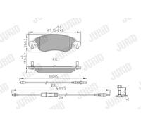 JURID 573026J Kit de plaquettes de frein, frein à disque pour CITROËN