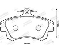 JURID 573039J Kit de plaquettes de frein, frein à disque pour MITSUBISHI,SMART,V