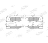 JURID 573069J Kit de plaquettes de frein, frein à disque pour CHRYSLER,DODGE,LIN