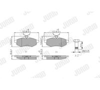 JURID 573083J Kit de plaquettes de frein, frein à disque pour CITROËN