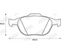 JURID 573085J Kit de plaquettes de frein, frein à disque pour FORD,FORD AUSTRALI