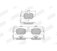 JURID 573089J Kit de plaquettes de frein, frein à disque pour FIAT,OPEL,VAUXHALL