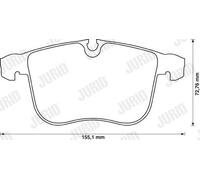 JURID 573090J Kit de plaquettes de frein, frein à disque pour CADILLAC,HOLDEN,OP