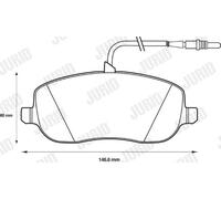 JURID 573096J Kit de plaquettes de frein, frein à disque pour CITROËN,FIAT,LANCI