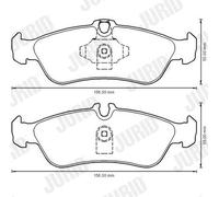 JURID 573191J Kit de plaquettes de frein, frein à disque pour MERCEDES-BENZ,PUCH