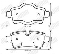 JURID 573200J Kit de plaquettes de frein, frein à disque pour MINI,MITSUBISHI