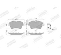 JURID 573234J Kit de plaquettes de frein, frein à disque pour MINI