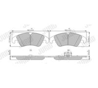 JURID 573247J Kit de plaquettes de frein, frein à disque pour AUDI