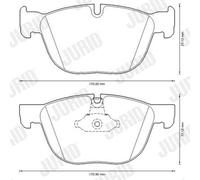 JURID 573300J Kit de plaquettes de frein, frein à disque pour BMW