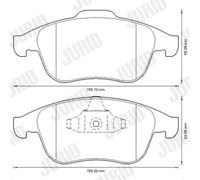 JURID 573316J Kit de plaquettes de frein, frein à disque pour RENAULT