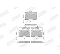 JURID 573322J Kit de plaquettes de frein, frein à disque pour ALFA ROMEO,LANCIA