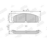 JURID 573404J Kit de plaquettes de frein, frein à disque pour CHRYSLER,DODGE,LAN