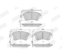 JURID 573406J Kit de plaquettes de frein, frein à disque pour HYUNDAI,KIA