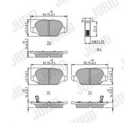 JURID 573427J Kit de plaquettes de frein, frein à disque pour FIAT
