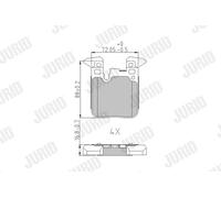 JURID 573429J Kit de plaquettes de frein, frein à disque pour BMW