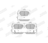 JURID 573442J Kit de plaquettes de frein, frein à disque pour CITROËN,MAZDA,MITS